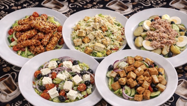 Five fresh salad choices